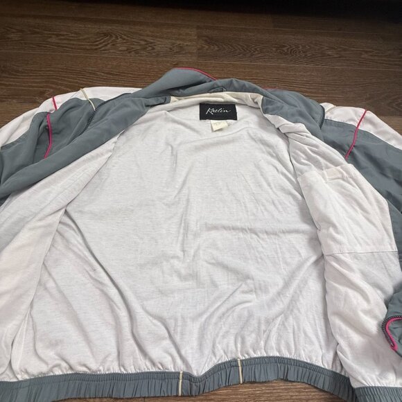 VINTAGE Women's Kaelin Tennis Warm-Up Tracksuit, sz L, Gray, 2 Piece, Athletic - Picture 9 of 16